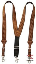 Men's Basic Basket Leather Suspender Medium Sand Brown