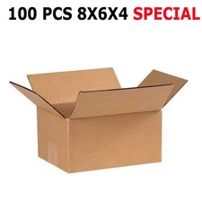 100 8x6x4 Cardboard Paper Boxes Mailing Packing Shipping Box Corrugated