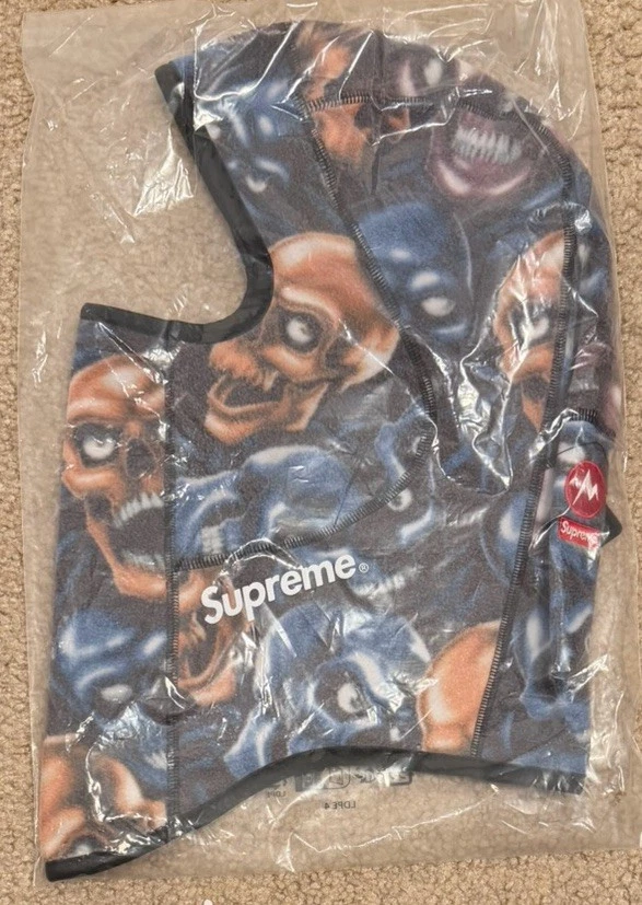 NWT Supreme x Marmot Fleece Balaclava FW25 Multicolor Skulls OS FREE SHIPPING!