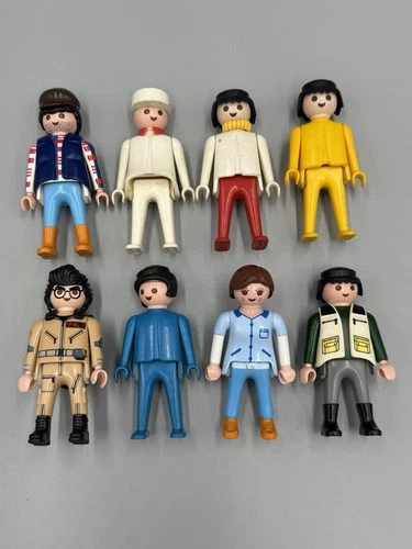 Lot of 8 Playmobil Geobra Action Figures Figurines Some Vintage Assorted