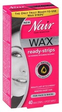 Hair Remover Wax Ready-Strips 40 Count Face/Bikini 6 Pack 