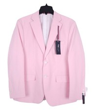 Tommy Hilfiger Men's Modern-Fit Stretch Chambray Suit Jacket Light Pink 42S NWT