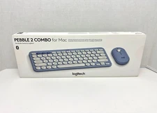 Logitech Pebble 2 Combo for Mac Wireless Keyboard and Mouse Tonal Blue 920012202