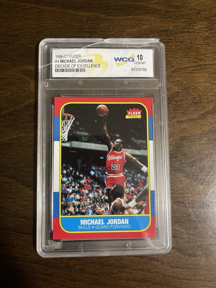 1996-97 Upper Deck Michael Jordan #4 DECADE OF EXCELLENCE WCG 10 GEM-MT - Image 2 of 4