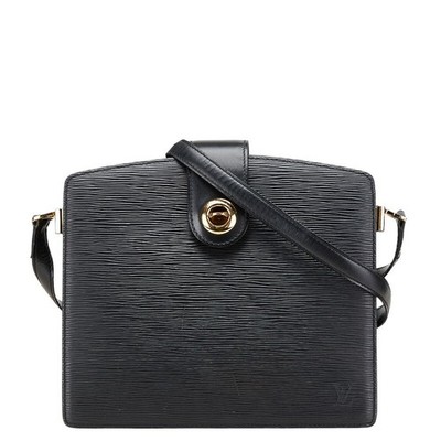 Louis Vuitton Caputin Shoulder Bag M52342 Black Epi Leather Used