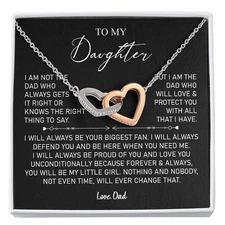 To My Daughter Necklace, Gift for Daughter from Dad, Father Daughter Necklace