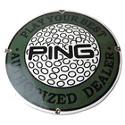 Vintage Ping Golf Sign - Play Your Best Golfing Dealer Porcelain Gas Pump Sign