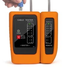 Network & Ethernet Cable Tester, for RJ45/RJ11/RJ12 Network Cable, Compatible wi