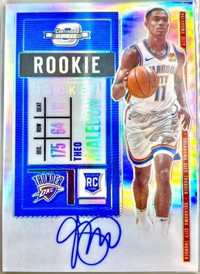 Theo Maledon RC 2020/21 Contenders Optic ROOKIE TICKET AUTO #116 OKC On Card...