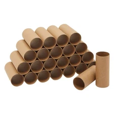 24-Pack DIY Paper Tubes for Crafts, Classroom Projects, 1.6x4 In, Brown