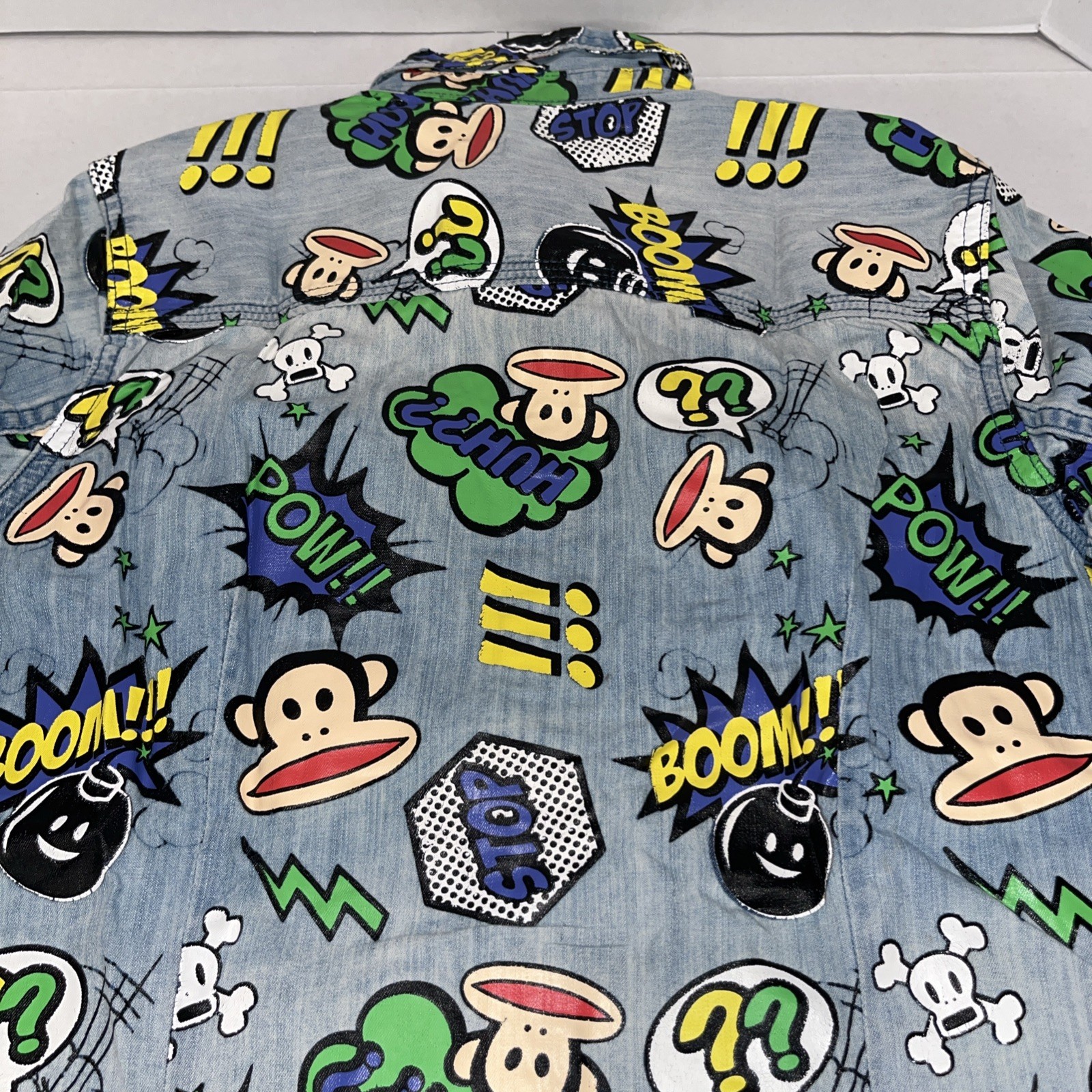 Paul Frank Julius Monkey Comic Print Button Up Sh… - image 13