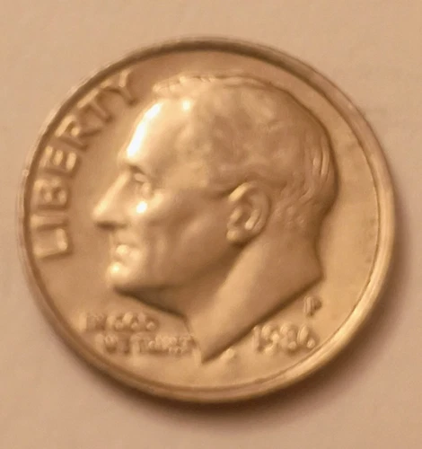 1986-P Roosevelt Dime — photo from another recent sale