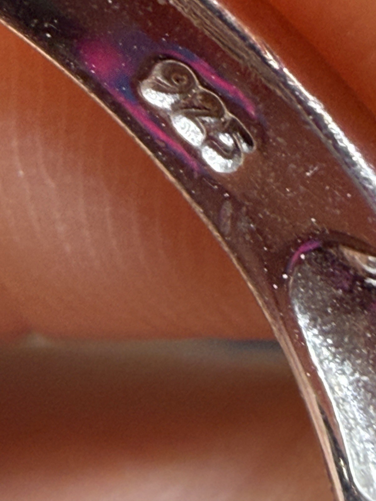 Chuck Clemency Ring Square Iced  Light Tea Sterli… - image 3