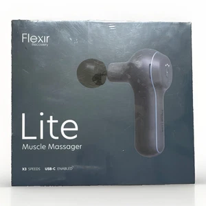 Flexir Recovery Lite Muscle Massager, USB-C Percussion, 120-Min Battery, Gray
