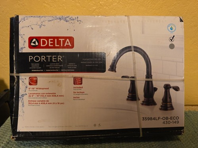 #ad #ad Delta Porter 8 in. Widespread 2 Handle Bathroom Faucet in Oil Rubbed Bronze $115.00