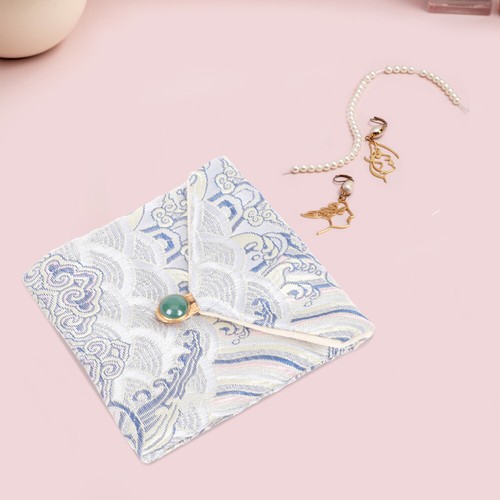 Embroidered Brocade Travel Portable Watch Pouch Jewellery Pouches - Picture 4 of 12