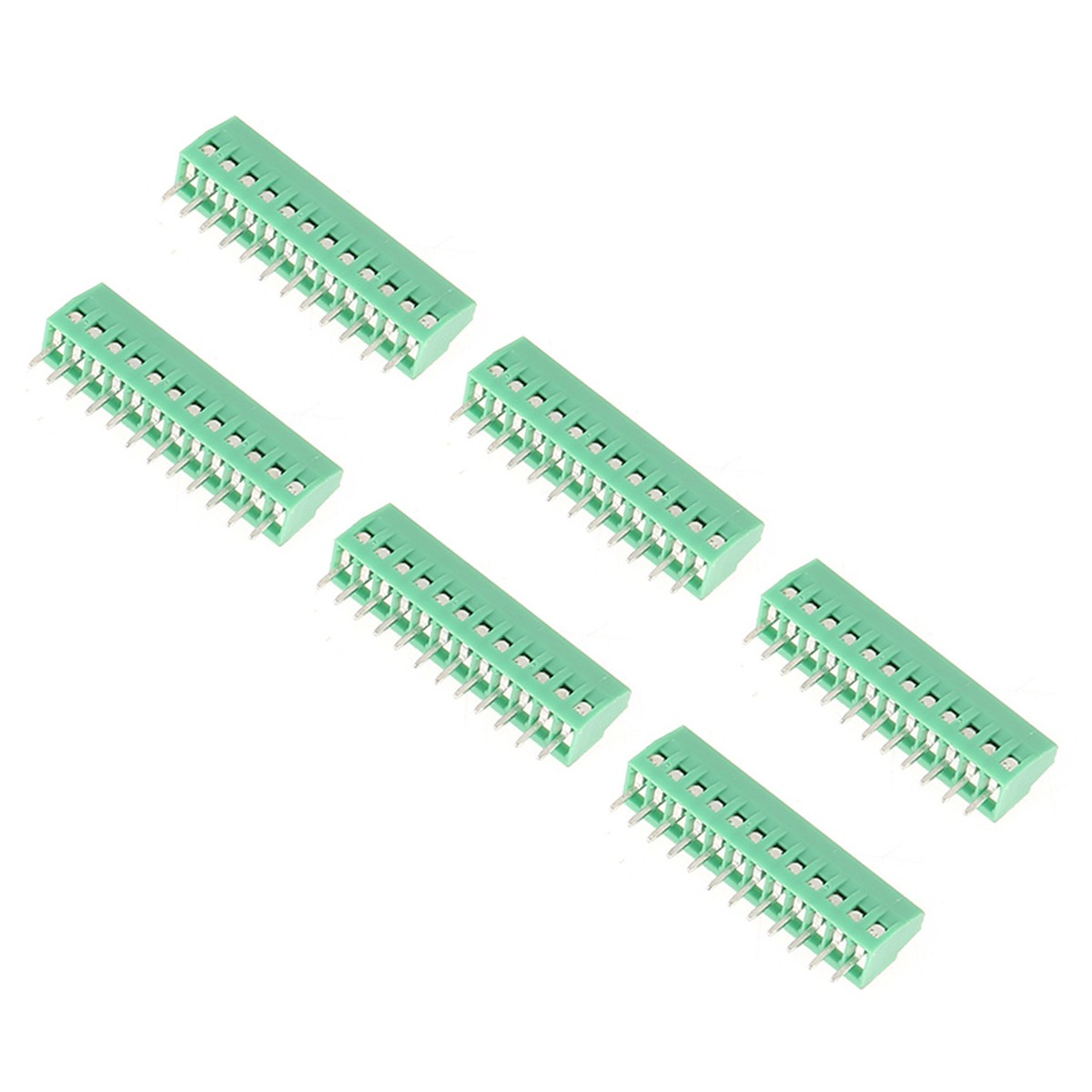 10pcs 12 Pin PCB Screw Terminal Block Connectors - 0.1" Pitch Green Universal Connectors