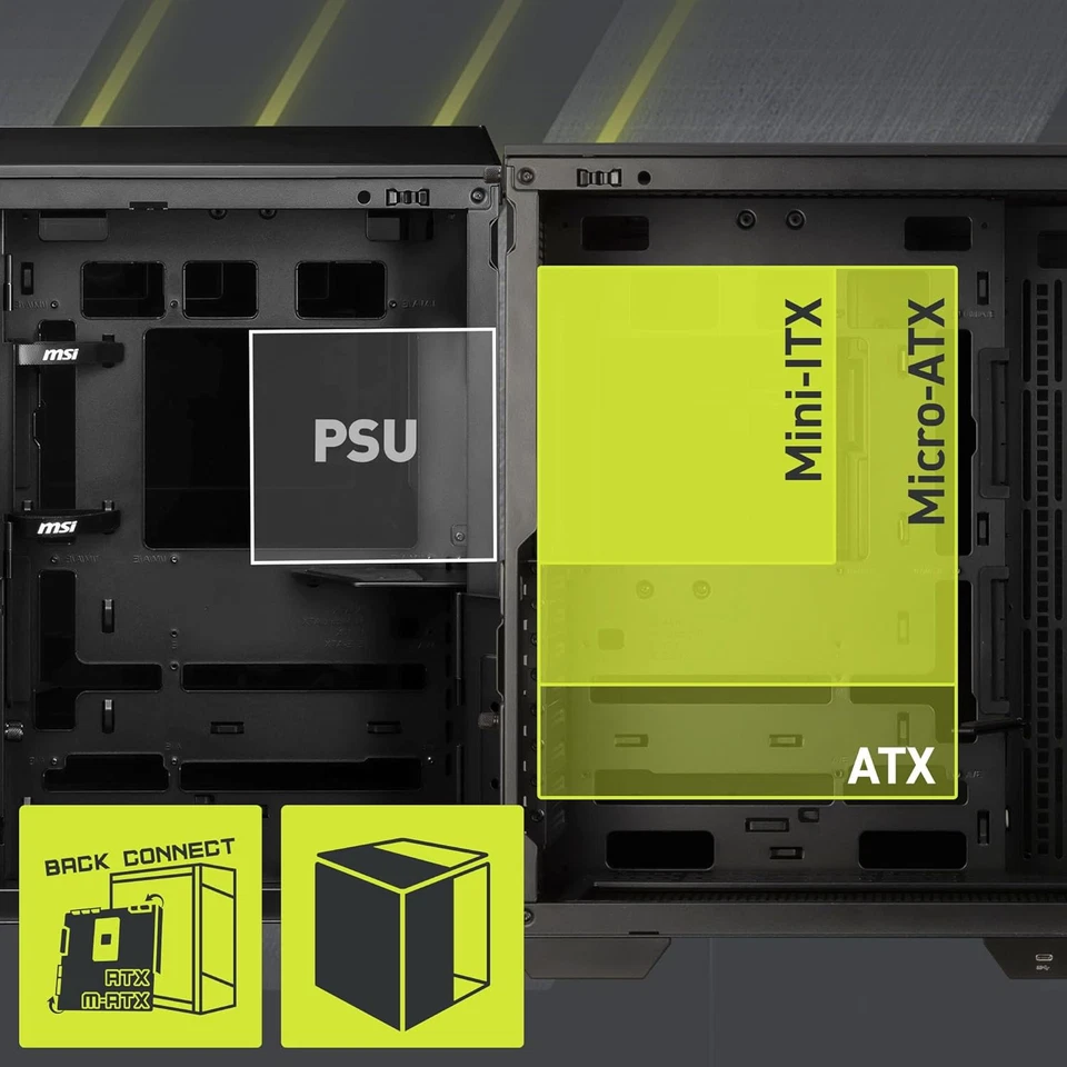 MAG PANO 100L PZ - Premium Mid-Tower Gaming PC Case - Tempered Glass Side Panel - Image 3 of 4