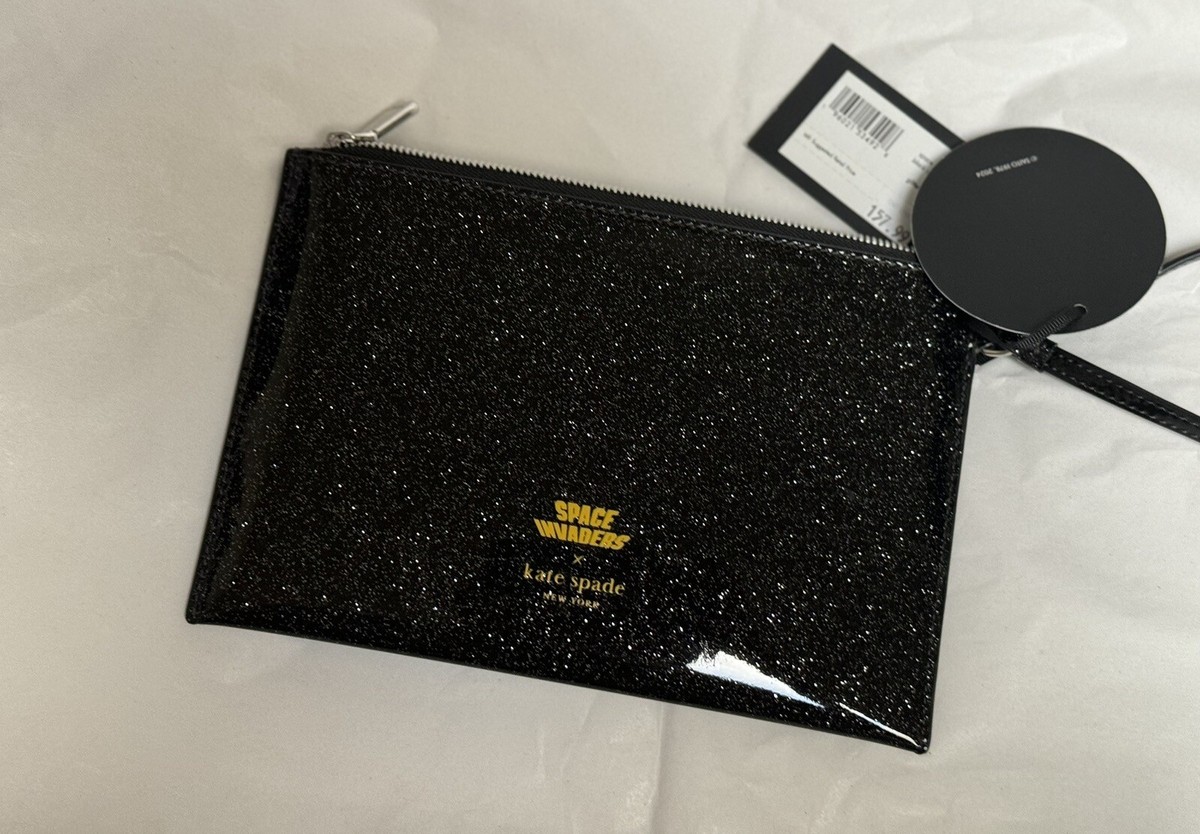 ポーチ Kate Spade KI754 (space invaders) muit(001) glitter patent Space Invaders X Kate Spade Glitter Patent New York Wristlet