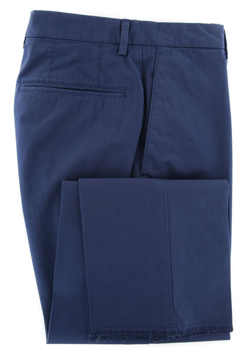 Incotex Navy Blue Solid Pants - Slim - 36/52 - (IN-S0W030-S5646