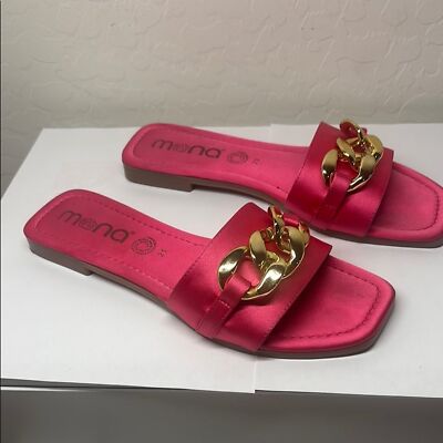 Mona B Pink and Gold Luxe Sandals