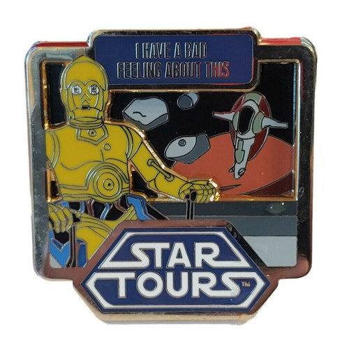 Disney Star Wars 2011 Star Tours C3PO & Boba Fett Pin LE 1000 Have a bad feeling