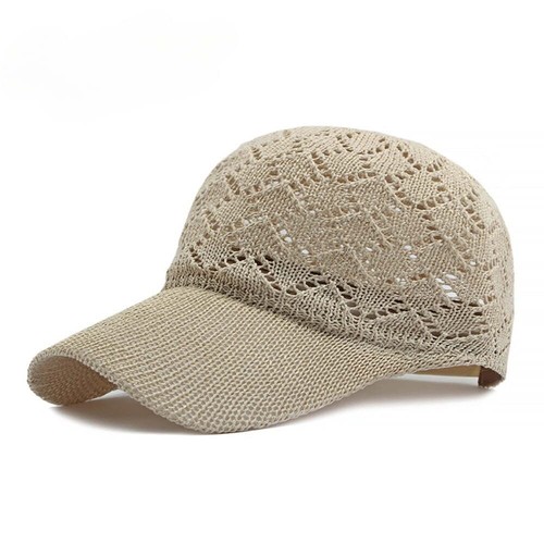 Gorra de béisbol de malla tejida para mujer sombreros de camionero de hilo de verano transpirable sombrero al aire libre - Imagen 29 de 41