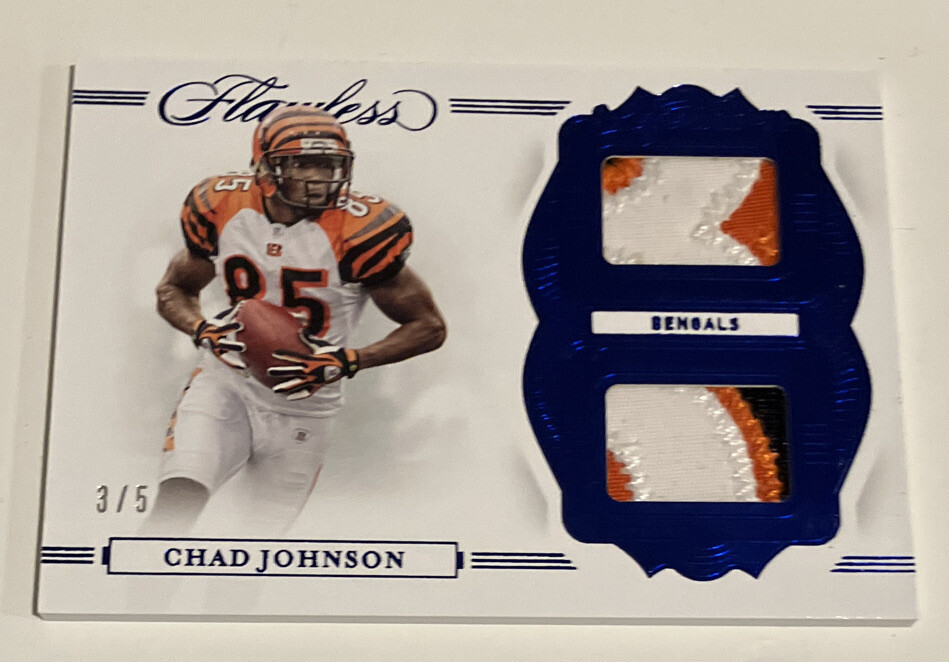 2020 Panini Flawless Patch Emerald /5 Chad Johnson Double Patch 