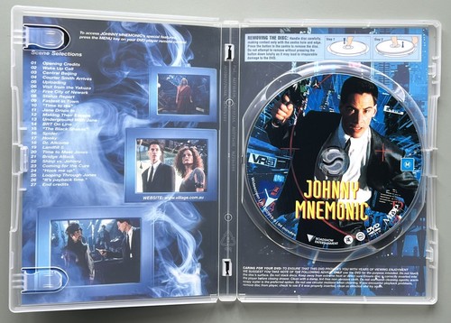 JOHNNY MNEMONIC - DVD Movie 1995 - Keanu Reeves - Region 4 AUS PAL **AS NEW** - Picture 3 of 3