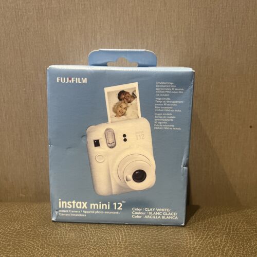 Fujifilm instax Mini 12 Instant Film Camera, Clay White - Picture 1 of 4