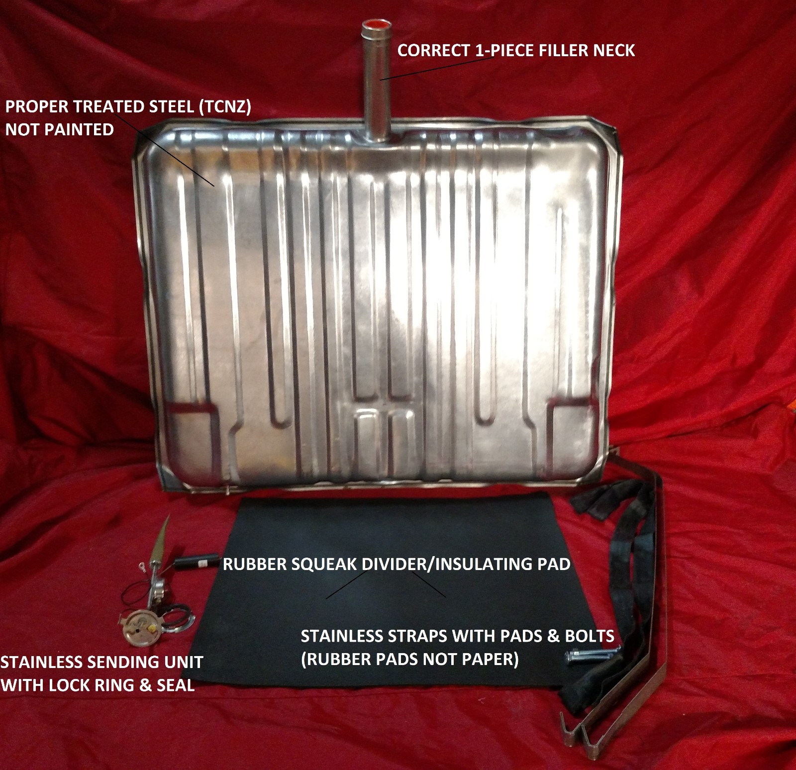 78-79 Ford Bronco 33 Gal. Emissions Fuel Tank Kit W/ 3/8" Sending