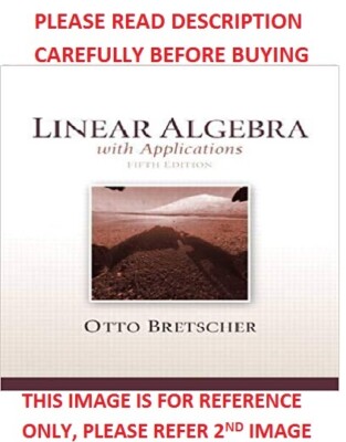 Linear Algebra with Applications by Bretscher 5th International Soft Ed ...