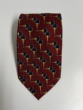 Brooks Brothers Makers Tie 100% Pure Silk 58โ Burgundy Pin Accents USA Made