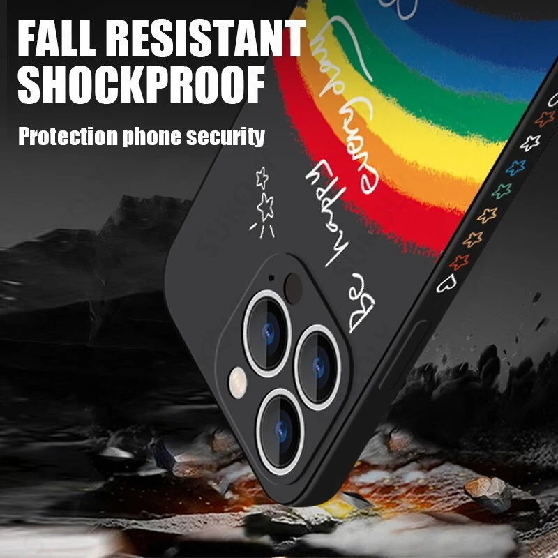 For iPhone 17 16 15 14 13 12 11 Pro Max XS XR 8 Rainbow Silicone Soft Case Cover - Image 4 of 4