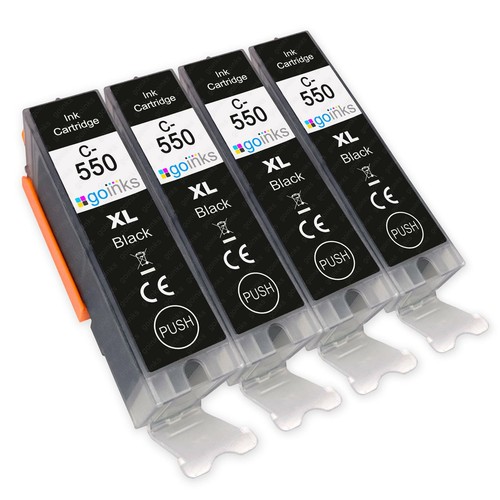 4 Black (PGI) Ink Cartridges for Canon PIXMA iP7200 iX6850 MG5650