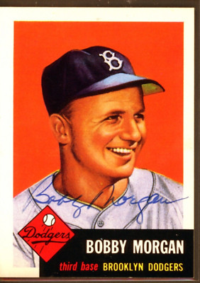 1991 Topps Baseball Archives Ultimate 1953 Set #85 Bobby Morgan Signed Auto