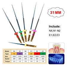 6Pcs Sandent Dental Endo NITI Rotary File Endodontic Engine File 31MM No Break