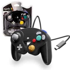XYAB Nintendo GameCube Wired Controller (Black) for GameCube/Wii's/Switch New