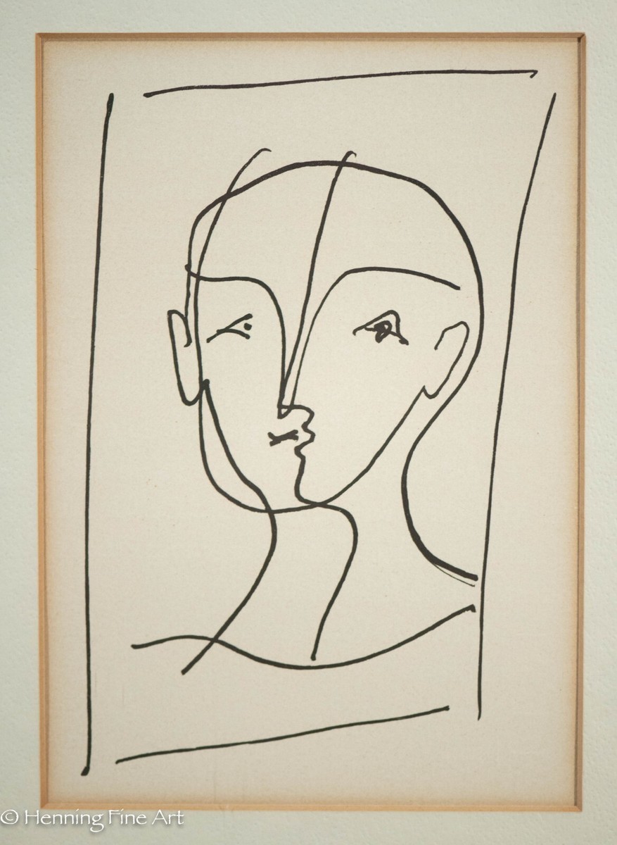 Rare Pablo Picasso Woodcut Portait from Le Chef d'Oeuvre Inconnu