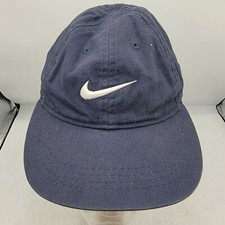 Nike Youth 4-7 Hat Blue With Stitch Logo Strap back Swoosh Baseball Cap