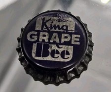 King Bee Grape Soda Pop Bottle Cap Cork Lined