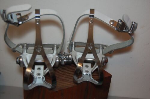 Vtg Campagnolo Chorus Aero Platform Bicycle Pedals. Pair w/ Clips/Straps. Athena