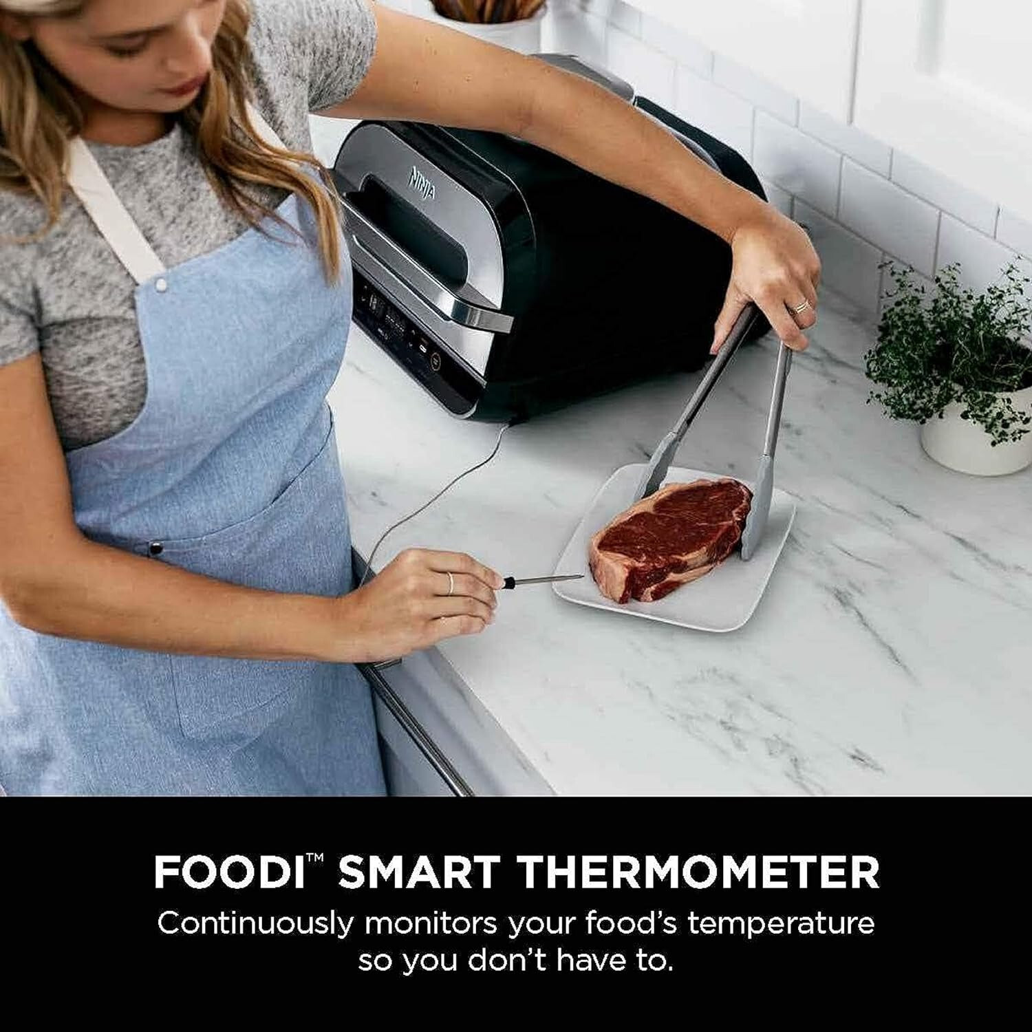 Ninja FG551 Foodi Smart XL 6in1 Indoor Grill with Roast, Bake, Broil