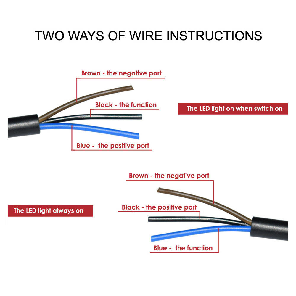 22mm LED Motorcycle Handlebar Switches Headlight Fog Light ON OFF Switch Button