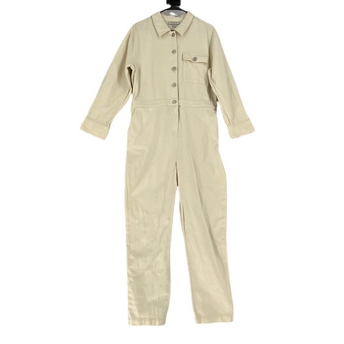 Sandy Liang x Target Women’s Button Front Long Sleeve Jumpsuit Birch Size 16 - 第 4/12 張圖片
