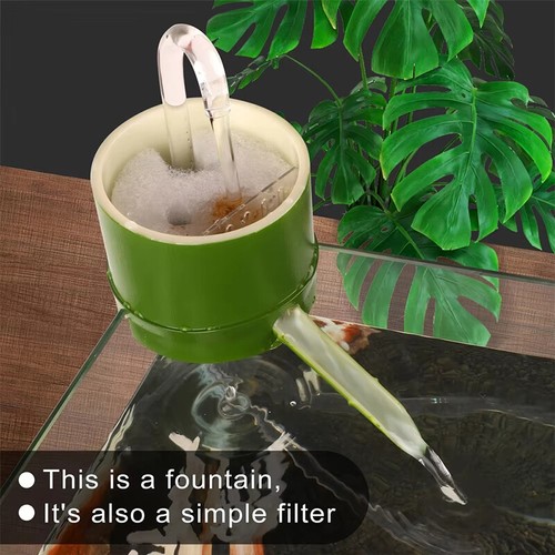 Outdoor Water Fountains Simulated Bamboo Tube Type Filter Fish Tank Accessories. - Picture 13 of 14