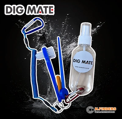 UKHF DIG MATE Metal Detector Artefact Finds Pouch Accessory Cleaning Kit