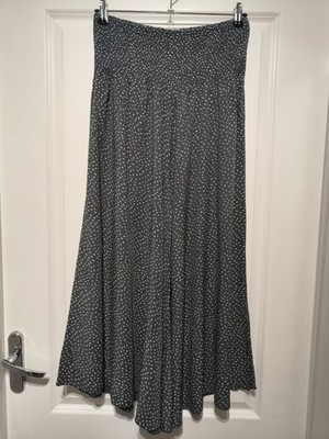 Diverse Grey Abstract Spot Print Wide Leg Trousers UK 10/12 Palazzo