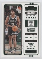 2022-23 Panini Contenders Green Game Ticket Cameron Thomas #80 g7c
