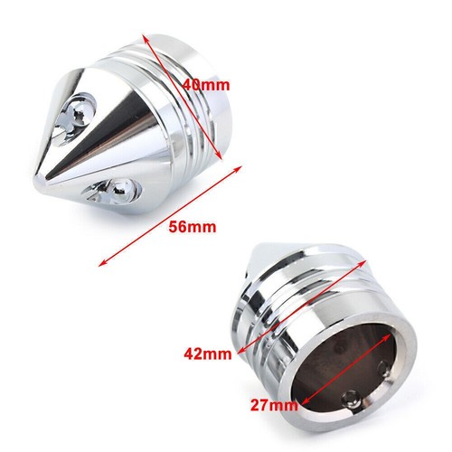 Front Axle Cap Nut Cover For Harley Electra Glide Sportster FLHX Dyna Chrome - Picture 8 of 8